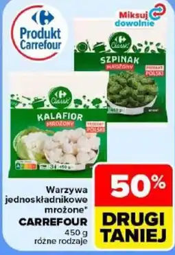 Carrefour Warzywa jednoskładnikowe mrożone carrefour oferta