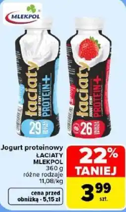 Carrefour Jogurt proteinowy ŁACIATY MLEKPOL oferta