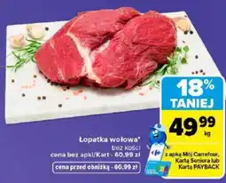 Carrefour Łopatka wołowa bez kości oferta
