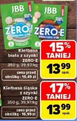 Carrefour Kiełbasa biała z szynki zero-e oferta