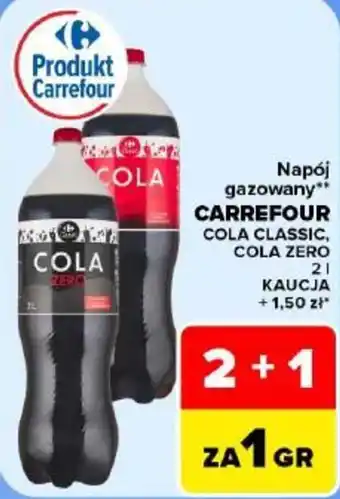 Napój gazowany CARREFOUR COLA CLASSIC, COLA ZERO
