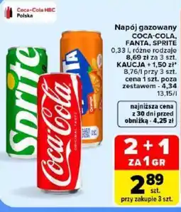 Carrefour Napój gazowany COCA-COLA, FANTA, SPRITE oferta