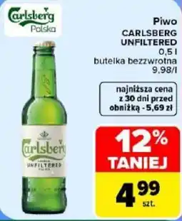 Carrefour Piwo Carlsberg Unfiltered oferta