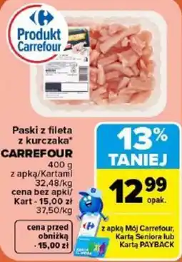 Carrefour Paski z fileta z kurczaka oferta