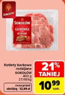 Carrefour Kotlety karkowe rozbijane SOKOŁÓW oferta