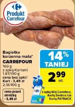 Carrefour Bagietka korzenna mała oferta