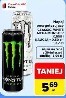 Carrefour Napój energetyzujący CLASSIC, WHITE MEGA MONSTER oferta