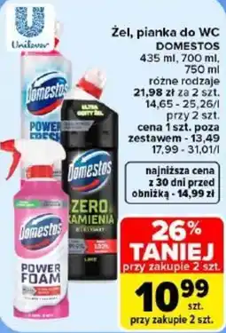 Carrefour Żel, pianka do WC DOMESTOS oferta