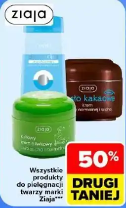 Carrefour Wszystkie produkty do pielęgnacji twarzy marki Ziaja oferta