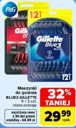 Carrefour Maszynki do golenia BLUE3 GILLETTE oferta