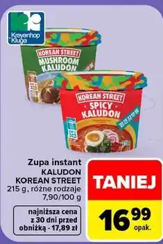 Zupa instant Korean Street różne rodzaje