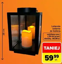Carrefour Latarnia solarna ze świecą oferta