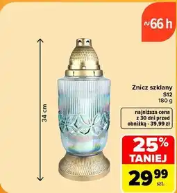 Carrefour Znicz szklany S12 oferta