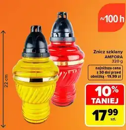 Carrefour Znicz szklany AMFORA oferta