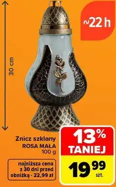 Carrefour Znicz szklany ROSA MAŁA oferta