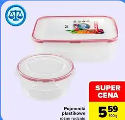 Carrefour Pojemniki plastikowe różne rodzaje oferta