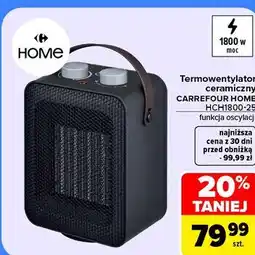Carrefour Termowentylator ceramiczny CARREFOUR HOME HCH1800-25 oferta