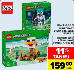 Carrefour Klocki LEGO MINECRAFT 21594 SZKIELET, 21588 LIS oferta