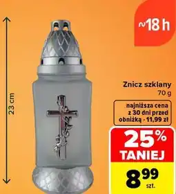 Carrefour Znicz szklany oferta