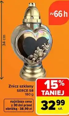 Carrefour Znicz szklany SERCE S8 oferta