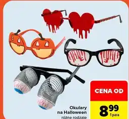Carrefour Okulary na Halloween różne rodzaje oferta