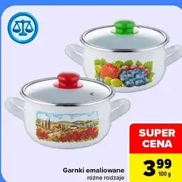 Carrefour Garnki emaliowane różne rodzaje oferta