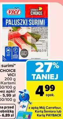 Carrefour Paluszki surimi Smart Choice Vici oferta