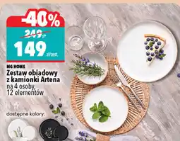 Biedronka Zestaw obiadowy z kamionki Artena MG Home oferta