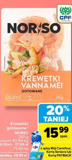 Carrefour Krewetki gotowane Nor/So oferta