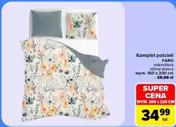 Carrefour Komplet pościeli z mikrofibry Faro oferta