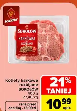 Carrefour Kotlety karkowe rozbijane Sokołów oferta