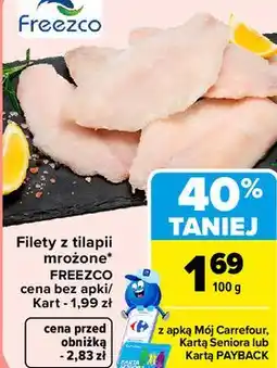 Carrefour Filety z tilapii mrożone Freezco oferta