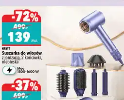 Biedronka HAVIT Suszarka do włosów z jonizacją, 2 końcówki, niebieska oferta