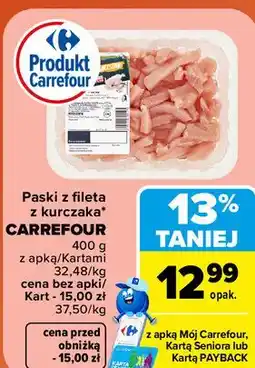 Carrefour Paski z fileta z kurczaka Carrefour oferta