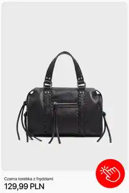 Cropp Czarna torebka z frędzlami Cropp oferta