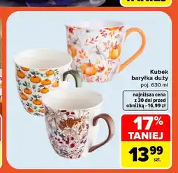 Carrefour Kubek baryłka duży oferta