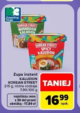 Carrefour Zupa instant Kaludon Spicy Korean Street oferta