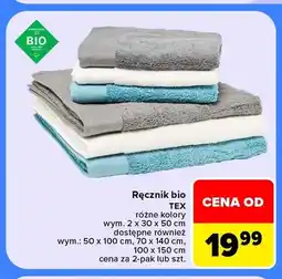 Carrefour Ręcznik bio Tex oferta