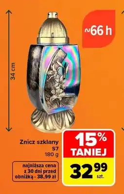 Carrefour Znicz szklany S7 oferta