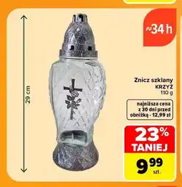 Carrefour Znicz szklany Krzyż oferta