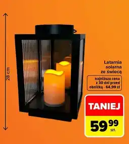 Carrefour Latarnia solarna ze świecą oferta