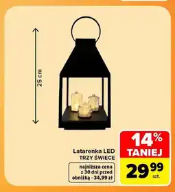 Carrefour Latarenka LED trzy świece oferta
