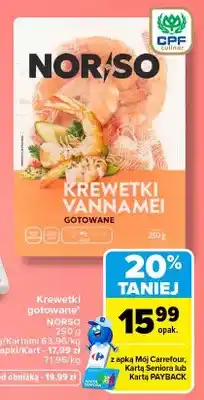 Carrefour Krewetki gotowane Norso oferta