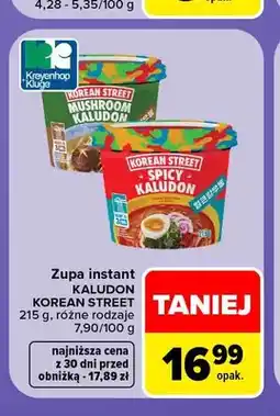 Carrefour Zupa instant Spicy Kaludon Korean Street oferta
