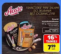 Carrefour Snacki wysokobiałkowe salami Aoste oferta