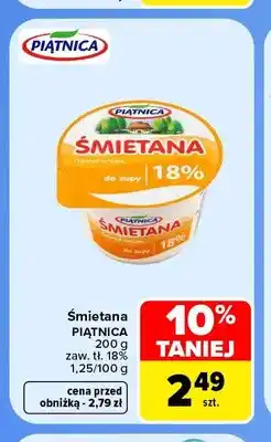 Carrefour Śmietana Piątnica 18% oferta
