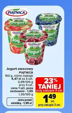 Carrefour Jogurt owocowy Piątnica oferta