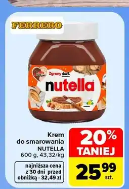 Carrefour Krem do smarowania Nutella oferta