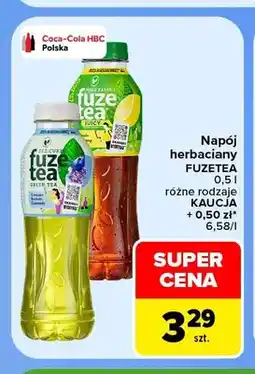 Carrefour Napój herbaciany Green Tea bez cukru Fuzetea oferta