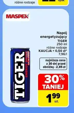 Carrefour Napój energetyzujący Tiger oferta